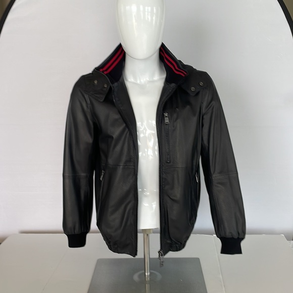 Hugo Boss Mens Leather Jacket - Picture 7 of 14